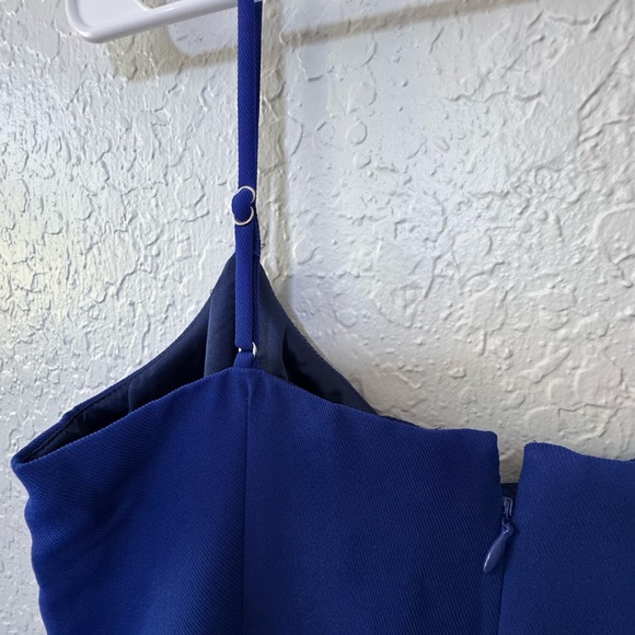 NWT - Lovers and Friends TEDDY MINI DRESS  Med color Cobalt - Picture 2 of 9